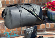 Load image into Gallery viewer, The Coalition Duffle Bag in Black Modern with Camo