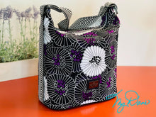 Load image into Gallery viewer, The Krystal Convertible Handbag in Purple & White Floral