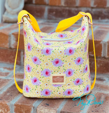 Load image into Gallery viewer, The Mini Krystal Convertible Handbag in yellow Floral Boho