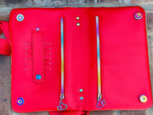 Load image into Gallery viewer, The Bend and Snap Clutch Crossbody in Seashells and Red