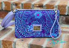 Load image into Gallery viewer, The Bend and Snap Clutch in Lavendar Floral