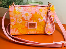 Load image into Gallery viewer, The Bend and Snap Clutch in Orange Floral