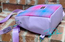 Load image into Gallery viewer, The Mini Guardian Anti-Theft Backpack in Purple Plaid