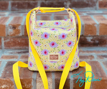 Load image into Gallery viewer, The Mini Krystal Convertible Handbag in yellow Floral Boho