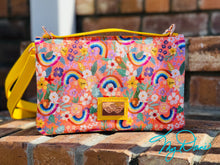 Load image into Gallery viewer, The Bend and Snap Clutch in Rainbow Flowers
