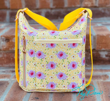 Load image into Gallery viewer, The Mini Krystal Convertible Handbag in yellow Floral Boho