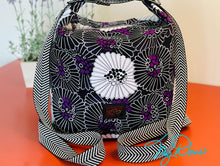 Load image into Gallery viewer, The Krystal Convertible Handbag in Purple & White Floral