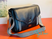 Load image into Gallery viewer, The Dani CC Convertble Crossbody Bag In Black Textured Marine Vinyl