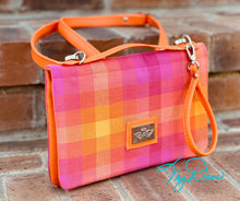 Load image into Gallery viewer, The Bend and Snap Clutch in Pink Plaid