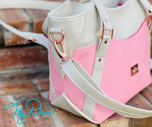 Load image into Gallery viewer, The Hireath Handbag in Pink and Textured White