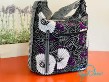 Load image into Gallery viewer, The Krystal Convertible Handbag in Purple & White Floral