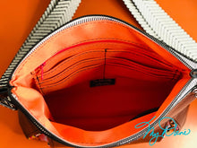 Load image into Gallery viewer, The Ayla Crossbody Bag in Bright Floral and Textured Black.