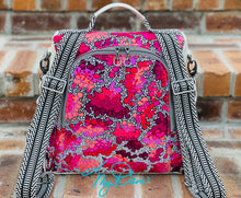 Load image into Gallery viewer, The Guardian Anti-Theft Backpack In Geo Hot pink