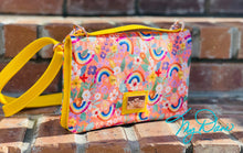 Load image into Gallery viewer, The Bend and Snap Clutch in Rainbow Flowers
