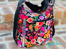 Load image into Gallery viewer, The Krystal Convertible Mini Handbag in Black Floral
