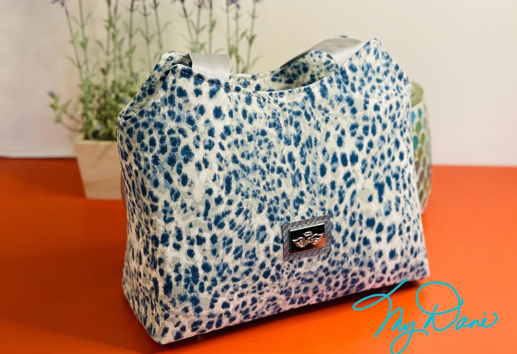 The Hope Handbag in Blue Leopard