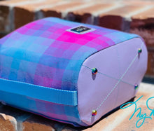 Load image into Gallery viewer, The Krystal Convertible Handbag in AG Purple Plaid
