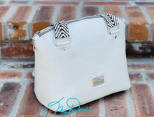 Load image into Gallery viewer, The Lola Handbag in White Textured marine vinyl
