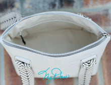 Load image into Gallery viewer, The Lola Handbag in White Textured marine vinyl
