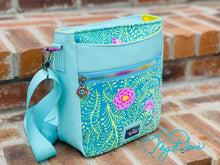 Load image into Gallery viewer, The Plumeria Crossbody in Kaffe Turquoise
