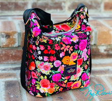 Load image into Gallery viewer, The Krystal Convertible Mini Handbag in Black Floral
