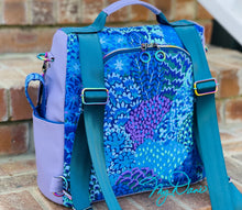 Load image into Gallery viewer, The Guardian Anti-Theft Backpack in Blue/ Lavender

