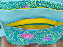 Load image into Gallery viewer, The Plumeria Crossbody in Kaffe Turquoise
