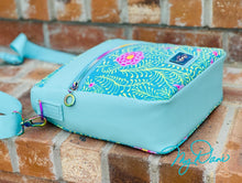 Load image into Gallery viewer, The Plumeria Crossbody in Kaffe Turquoise
