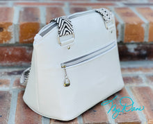 Load image into Gallery viewer, The Lola Handbag in White Textured marine vinyl
