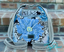 Load image into Gallery viewer, The Krystal Convertible Handbag in Kaffe Lavender Floral
