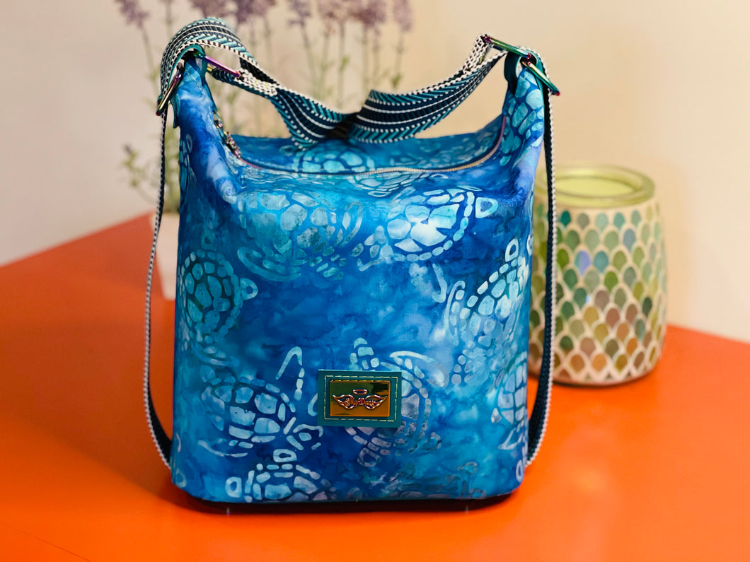 The Mini Krystal Convertible Handbag in Turtle Batick