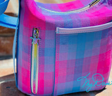 Load image into Gallery viewer, The Krystal Convertible Handbag in AG Purple Plaid
