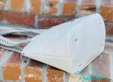 Load image into Gallery viewer, The Lola Handbag in White Textured marine vinyl

