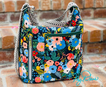 Load image into Gallery viewer, The Krystal Convertible Handbag in Floral Rifle Paper

