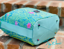 Load image into Gallery viewer, The Mini Krystal Convertible Handbag in Kaffe Turquoise
