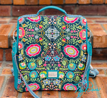 Load image into Gallery viewer, The Guardian Anti-Theft Backpack in Green Boho Floral
