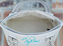 Load image into Gallery viewer, The Lola Handbag in White Textured marine vinyl
