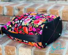 Load image into Gallery viewer, The Krystal Convertible Mini Handbag in Black Floral
