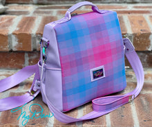 Load image into Gallery viewer, The Mini Guardian Anti-Theft Backpack in Purple Plaid
