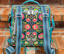 Load image into Gallery viewer, The Guardian Anti-Theft Backpack in Green Boho Floral
